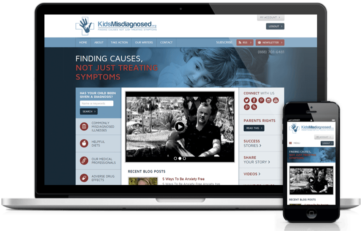 Kids Misdiagnosed Wordpress Website Design