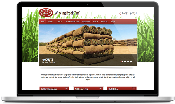 Winding Brook Turf Website Design