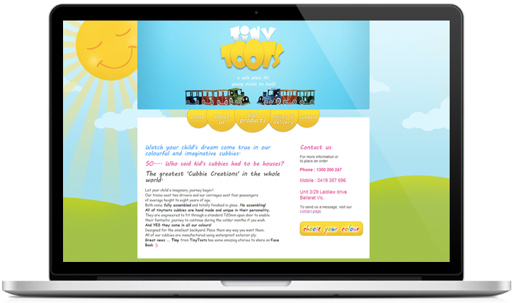 Tiny Toots Website Design